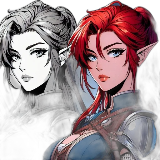 fantasy art, concept art, anime, comic book art transparent PNG cut-out