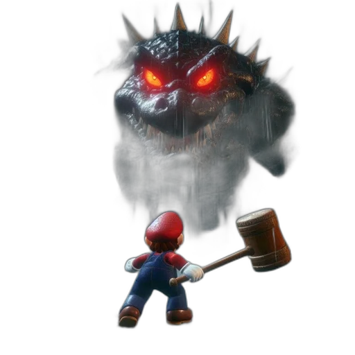 creature, mask, weapon, staff transparent PNG cut-out