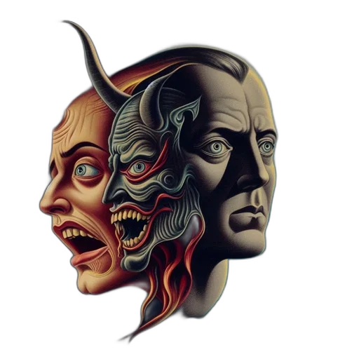 mask, face, concept art, comic book art transparent PNG cut-out