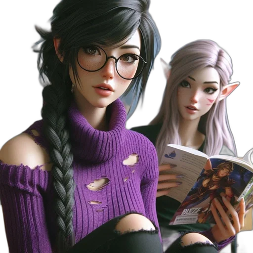 fantasy art, concept art, comic book art, photorealistic transparent PNG cut-out