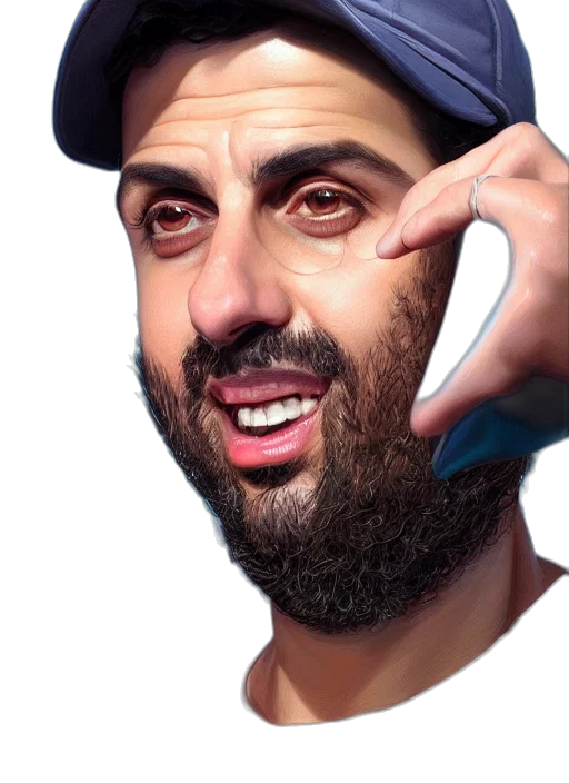 face, hat, photorealistic, cartoon transparent PNG cut-out
