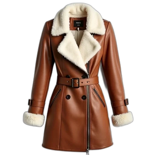 jacket, earth tones, brown, leather transparent PNG cut-out