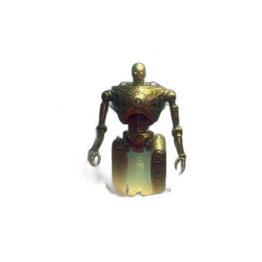 robot, jewelry, weapon, staff transparent PNG cut-out