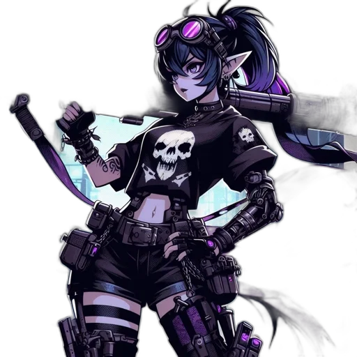 weapon, cyberpunk, concept art, comic book art transparent PNG cut-out