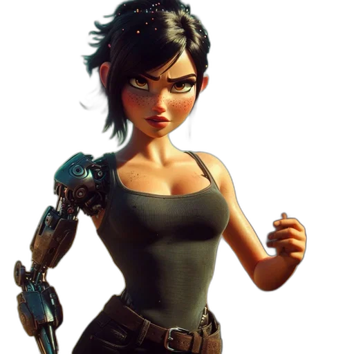 weapon, robot, concept art, 3d render transparent PNG cut-out