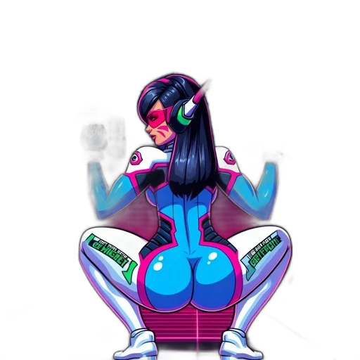 robot, jacket, concept art, vaporwave transparent PNG cut-out