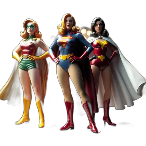 comic book art, concept art, 3d render, three transparent PNG cut-out