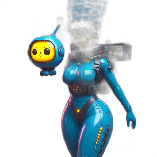 robot, staff, mask, weapon transparent PNG cut-out