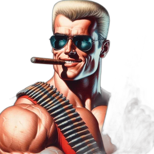 weapon, face, comic book art, concept art transparent PNG cut-out