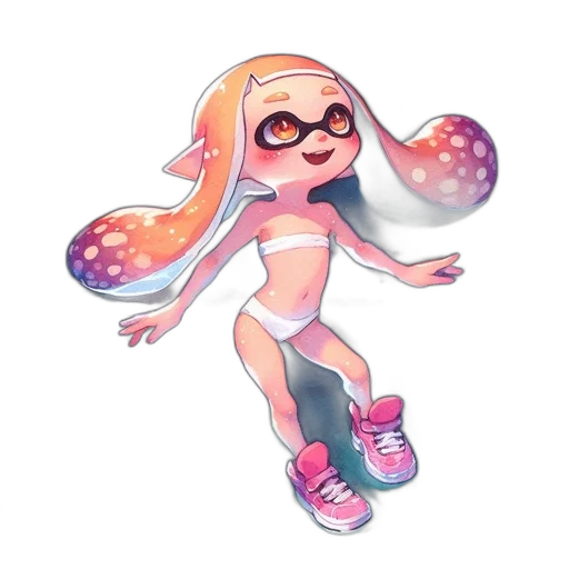 dress, hair, creature, concept art transparent PNG cut-out