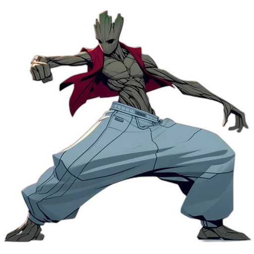 concept art, anime, comic book art, 3d render transparent PNG cut-out