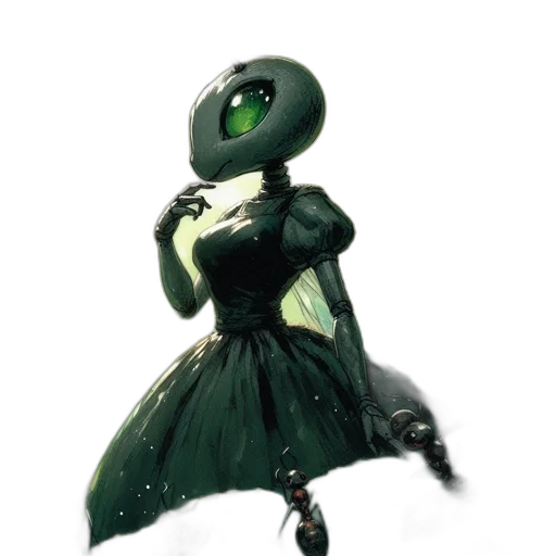 dress, robot, mask, creature transparent PNG cut-out