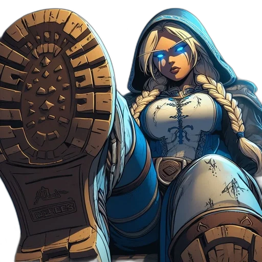 shoes, concept art, comic book art, fantasy art transparent PNG cut-out