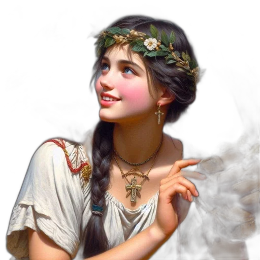 jewelry, face, crown, dress transparent PNG cut-out
