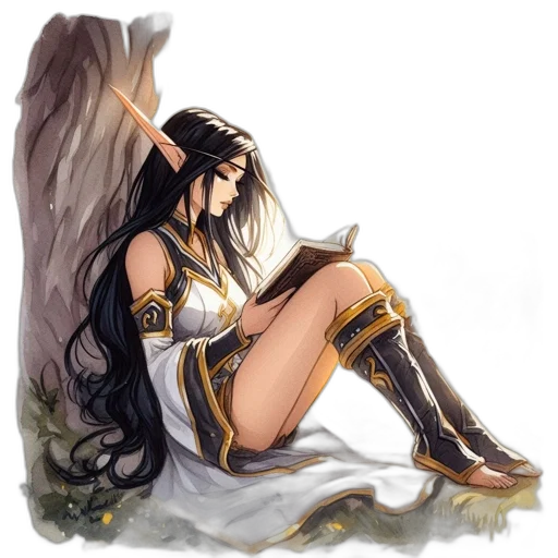fantasy art, concept art, comic book art, anime transparent PNG cut-out