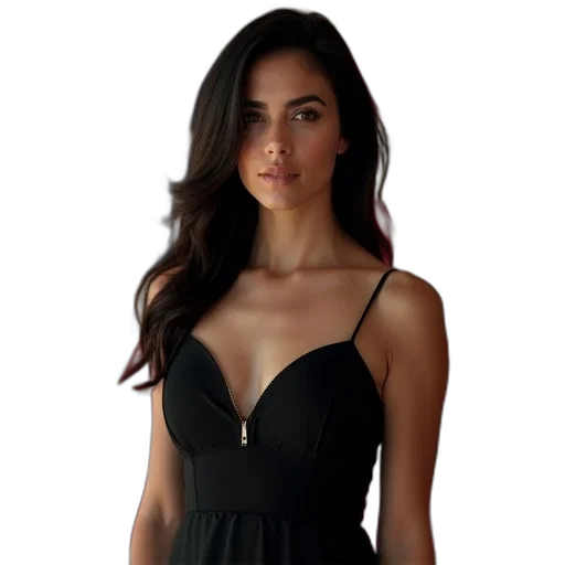 dress, jewelry, dark, woman transparent PNG cut-out