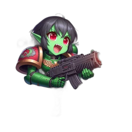 weapon, staff, robot, creature transparent PNG cut-out
