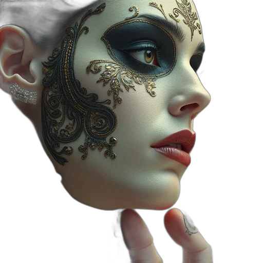 mask, face, jewelry, crown transparent PNG cut-out