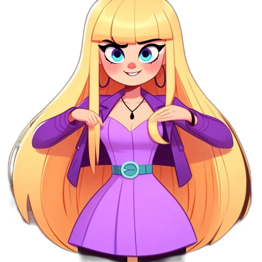 staff, dress, hair, jacket transparent PNG cut-out