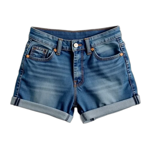 blue, pair, denim, shorts transparent PNG cut-out