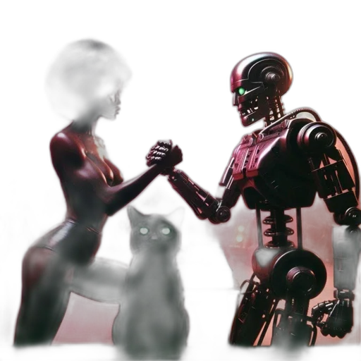 robot, concept art, 3d render, comic book art transparent PNG cut-out