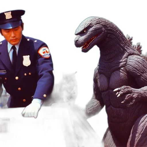 concept art, officer, stands, alert transparent PNG cut-out