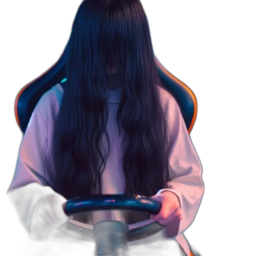hair, face, staff, jacket transparent PNG cut-out