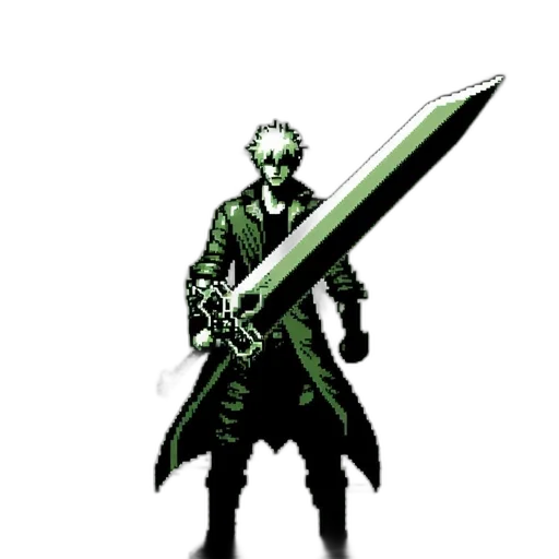 sword, weapon, staff, pixel art transparent PNG cut-out