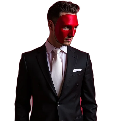 mask, face, jacket, concept art transparent PNG cut-out