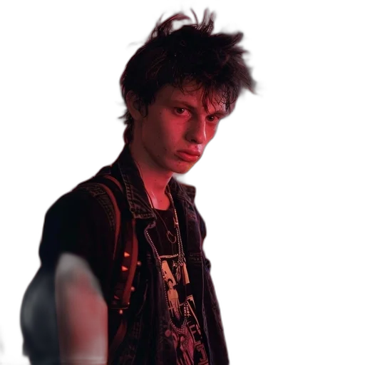 jacket, face, hair, staff transparent PNG cut-out