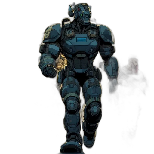 robot, weapon, concept art, pixel art transparent PNG cut-out