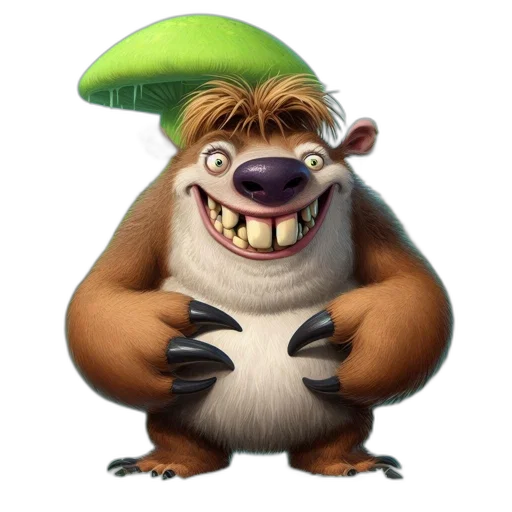animal, creature, staff, hat transparent PNG cut-out