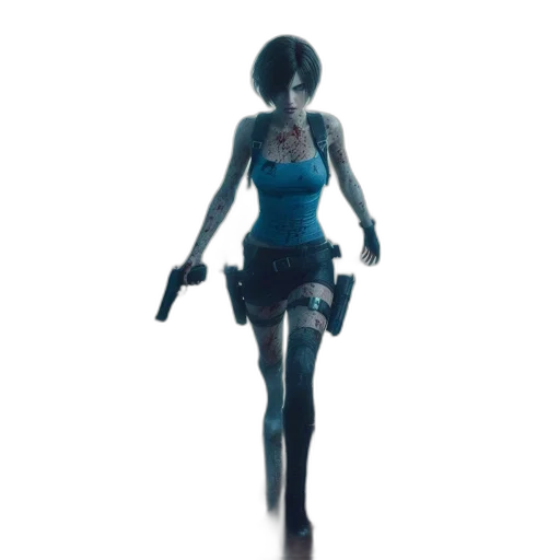 robot, dress, weapon, staff transparent PNG cut-out