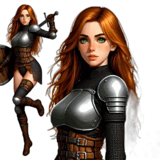 concept art, fantasy art, comic book art, pixel art transparent PNG cut-out
