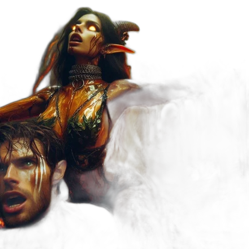 concept art, fantasy art, comic book art, photorealistic transparent PNG cut-out