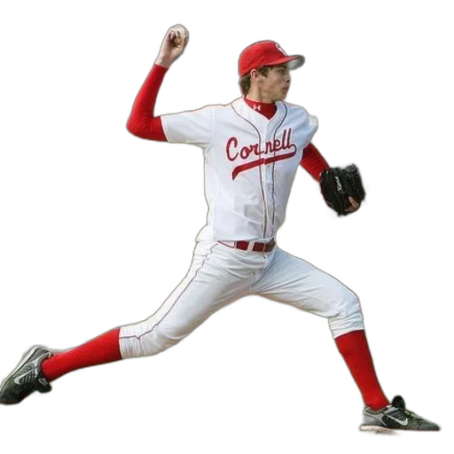 cornell, baseball, player, pitching transparent PNG cut-out