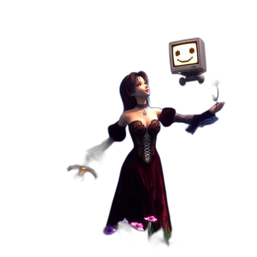 robot, staff, crown, dress transparent PNG cut-out
