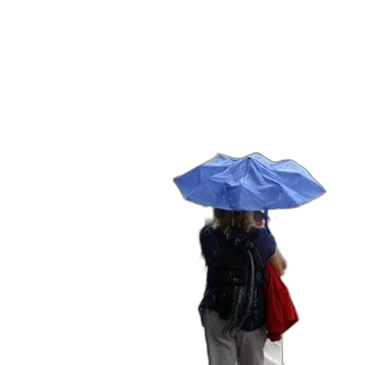 umbrella, jacket, hat, staff transparent PNG cut-out