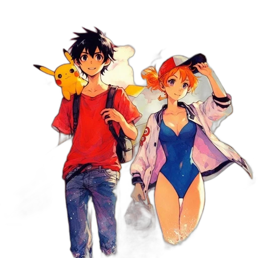 dress, anime, watercolor, concept art transparent PNG cut-out
