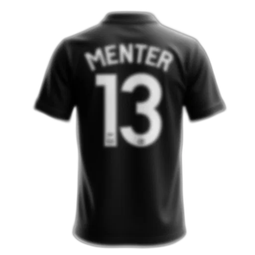 3d render, black, jersey, number transparent PNG cut-out