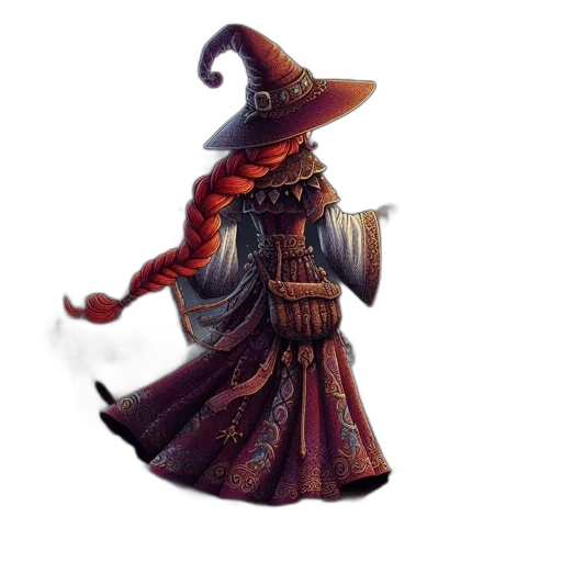staff, hat, mask, dress transparent PNG cut-out