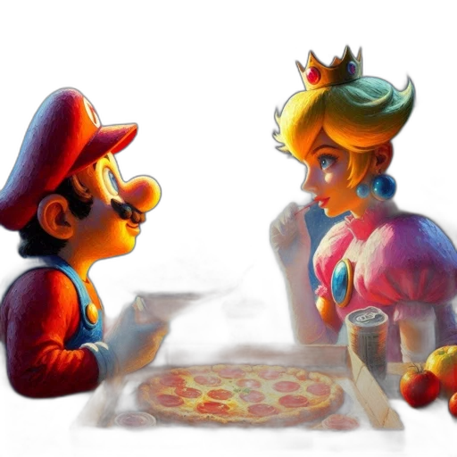 crown, food, concept art, 3d render transparent PNG cut-out