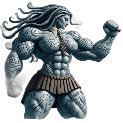 concept art, comic book art, fantasy art, 3d render transparent PNG cut-out