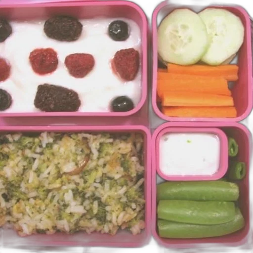 food, pink, bento, box transparent PNG cut-out
