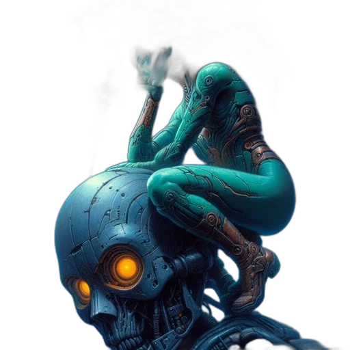 robot, creature, mask, concept art transparent PNG cut-out
