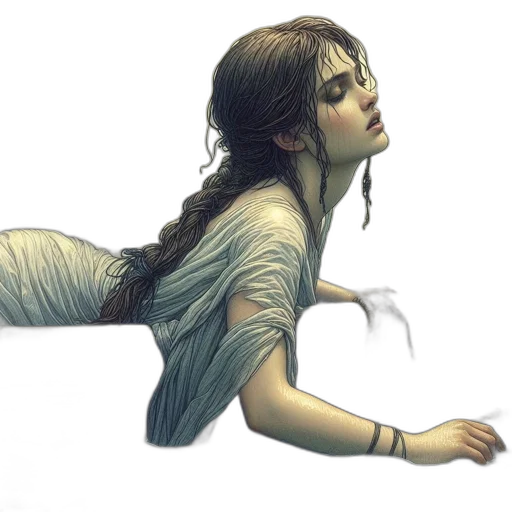 fantasy art, concept art, comic book art, watercolor transparent PNG cut-out