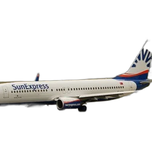 3d render, sunexpress, airplane, runway transparent PNG cut-out