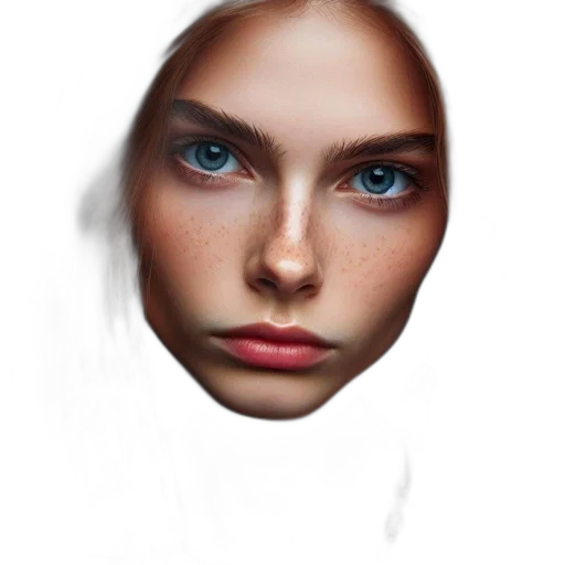 face, mask, hair, jewelry transparent PNG cut-out