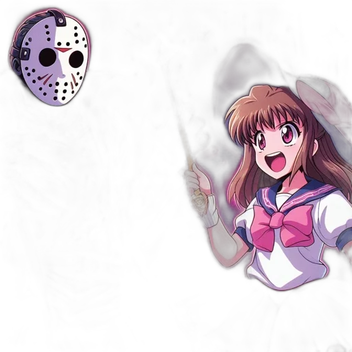 mask, anime, vaporwave, concept art transparent PNG cut-out