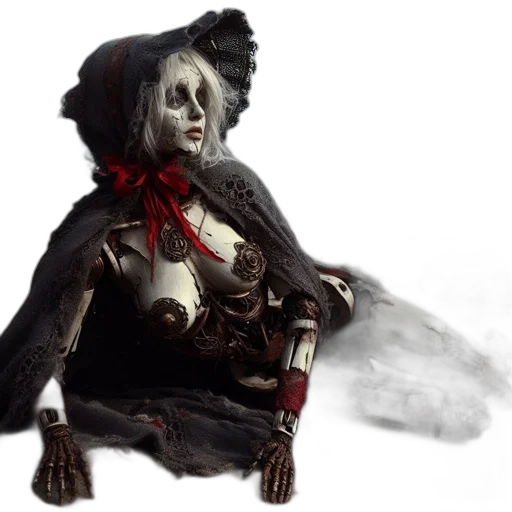 mask, staff, creature, jacket transparent PNG cut-out